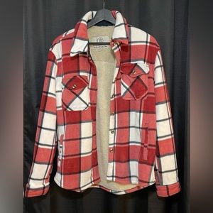 Fleeced Lined Plaid Jacket